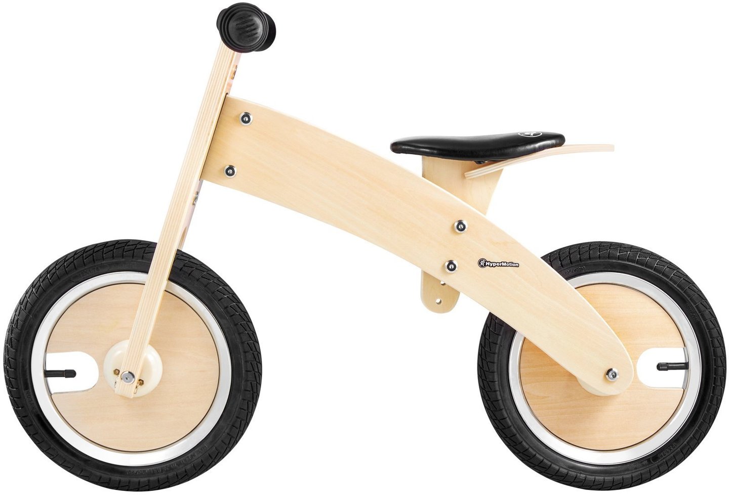 JAMES HyperMotion Wooden Balance Bike - inflatable wheels - natural