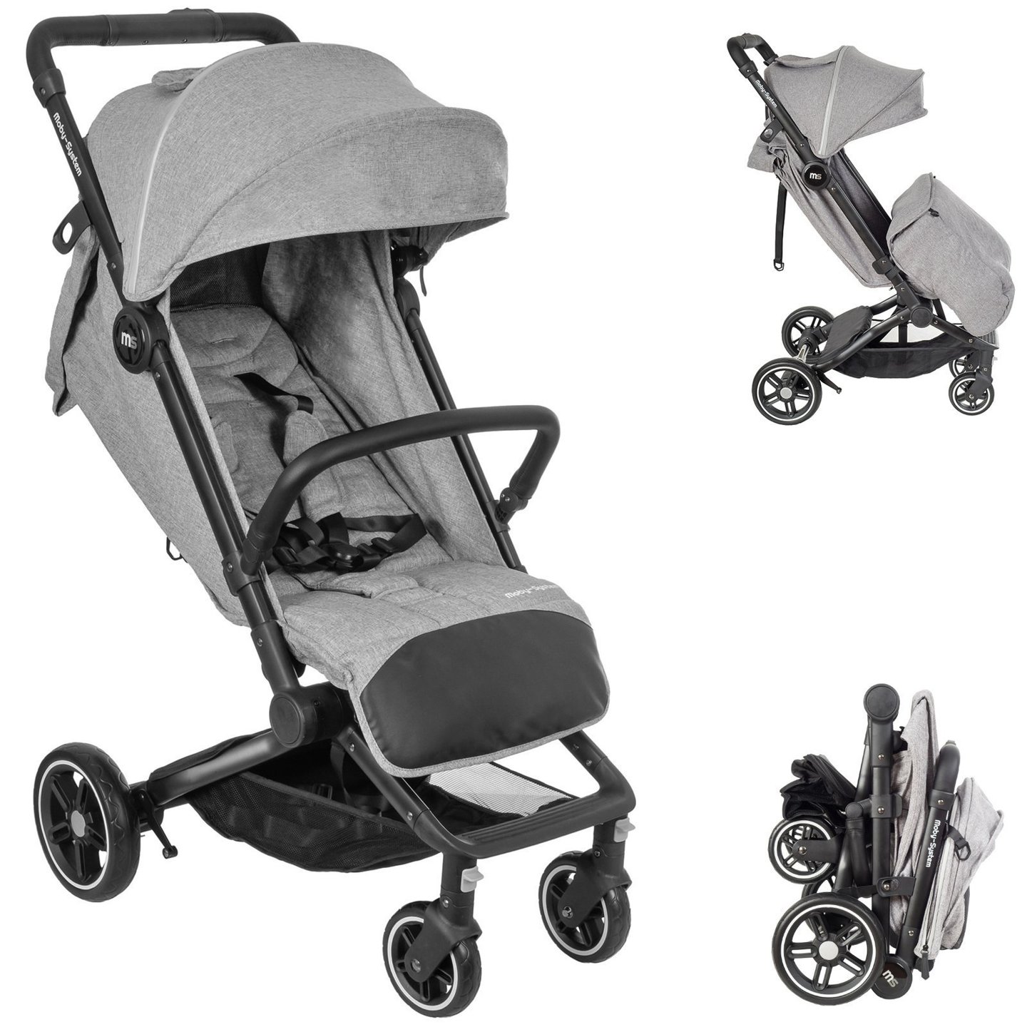 Moby-System LEON children’s stroller – gray