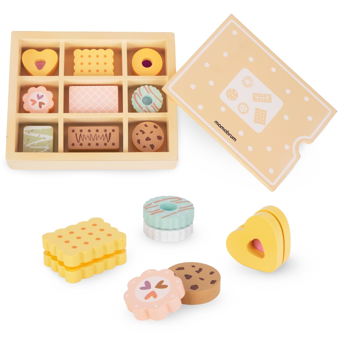 Wooden cookie box - set for children